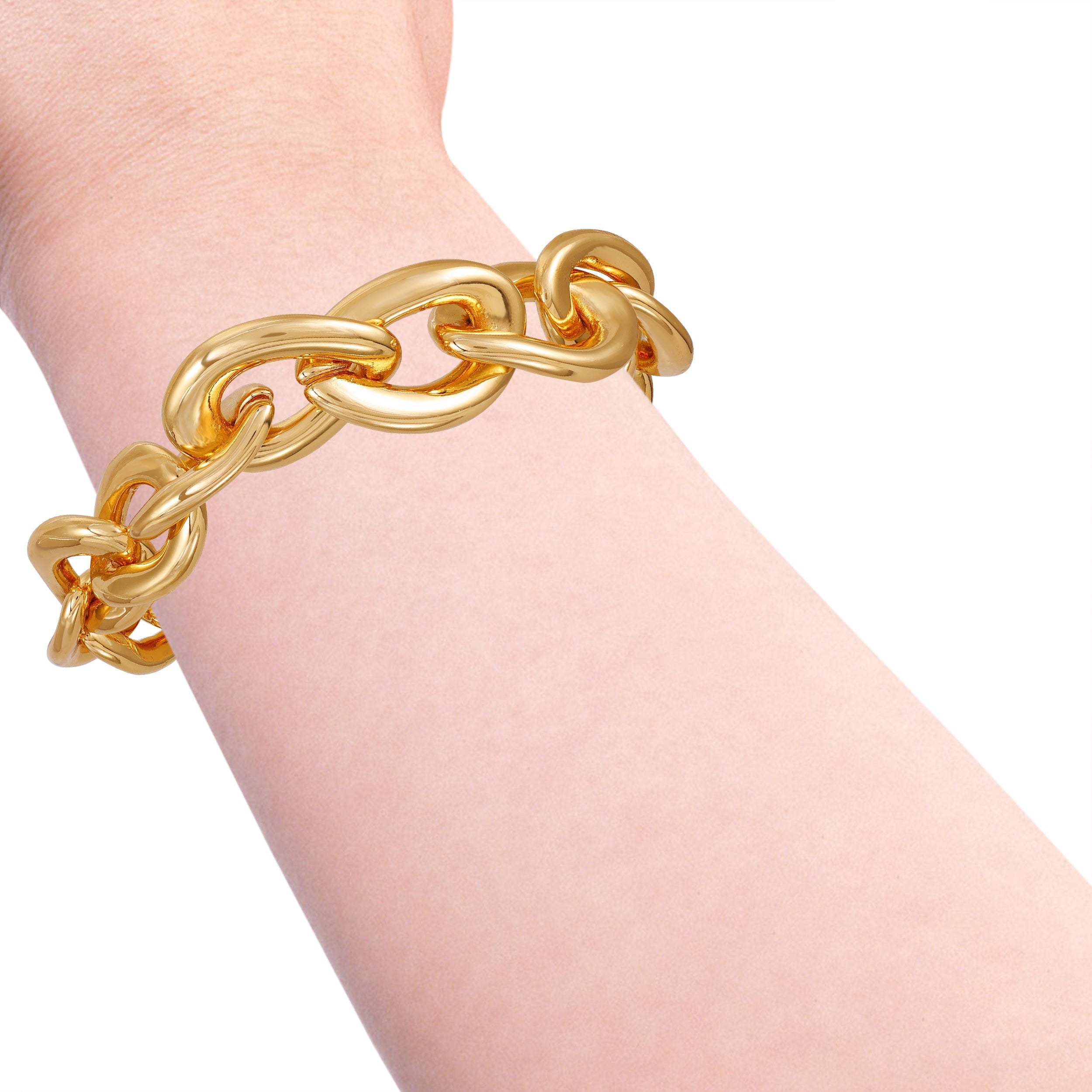 Goldtone Link Toggle Bracelet - Image 2