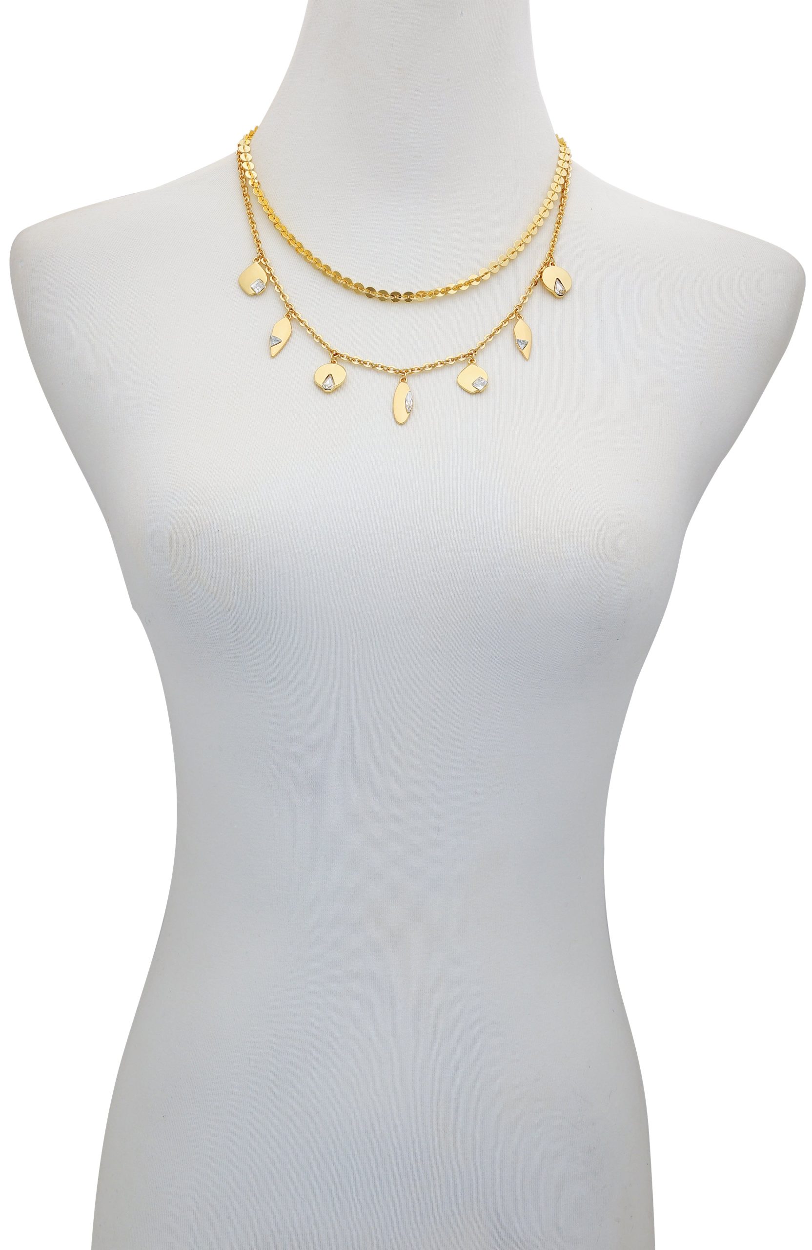Goldtone Charm Layered Necklace - Image 2