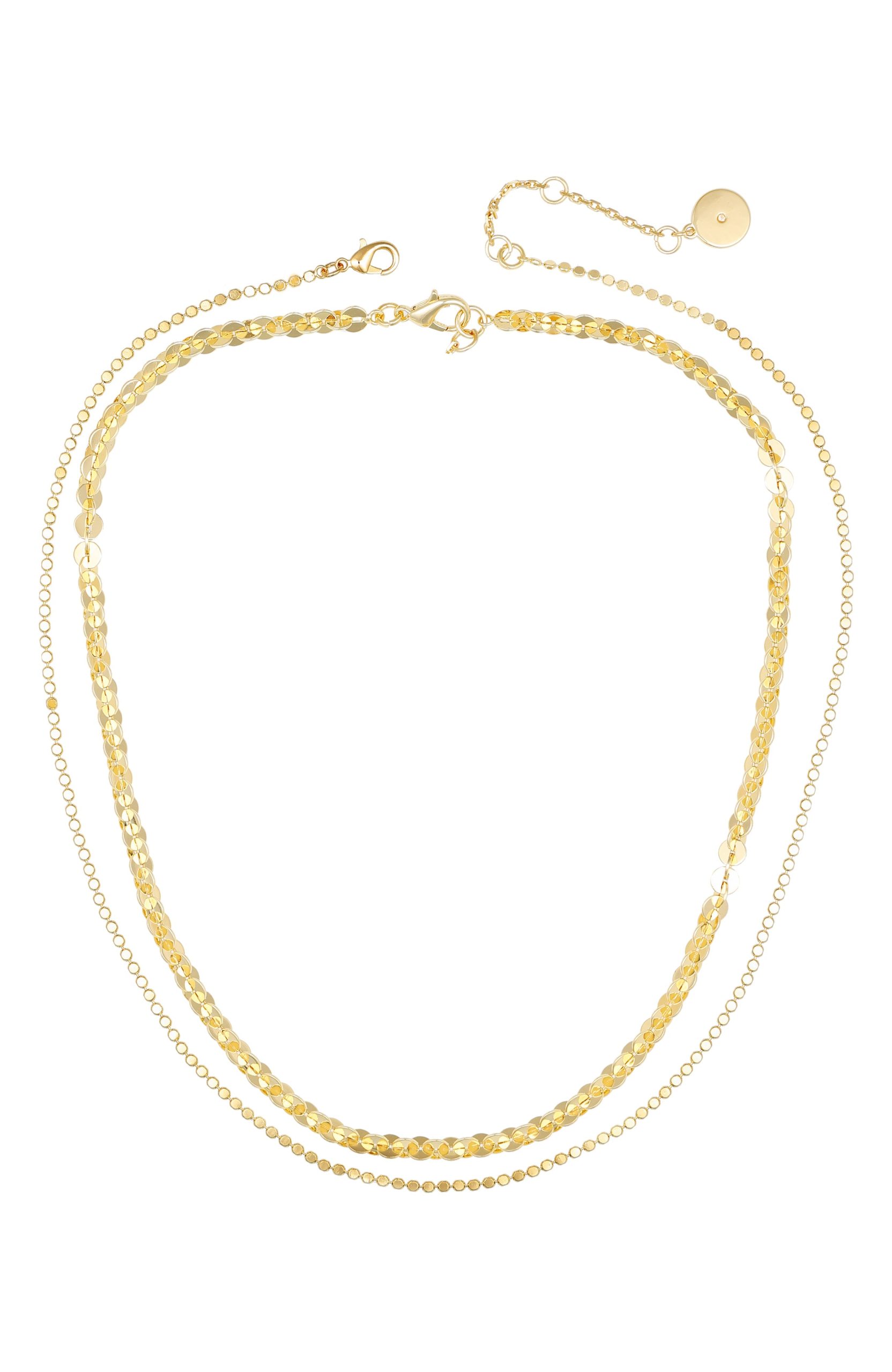 Layered Goldtone Chain Necklace - Image 2