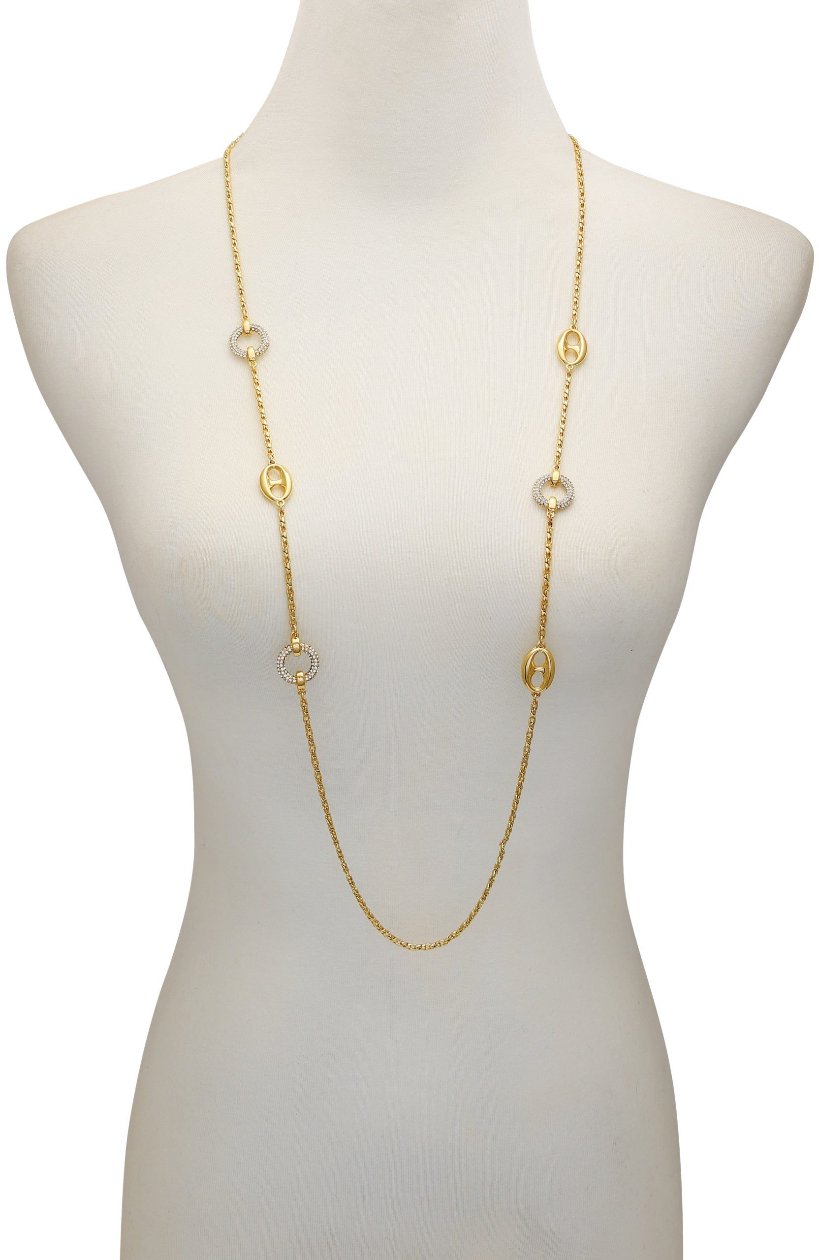 Signature Mixed Link Pav?? Long Necklace - Image 3