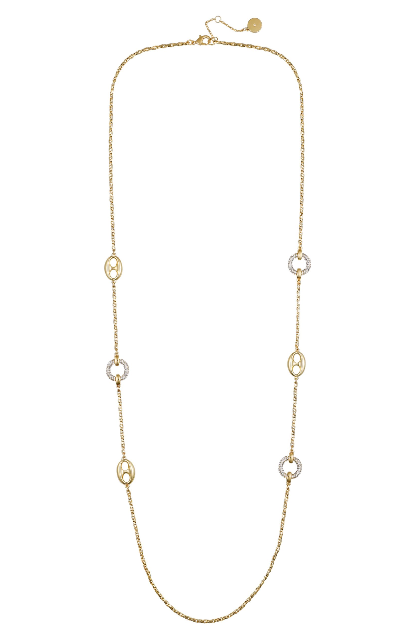 Signature Mixed Link Pav?? Long Necklace - Image 2