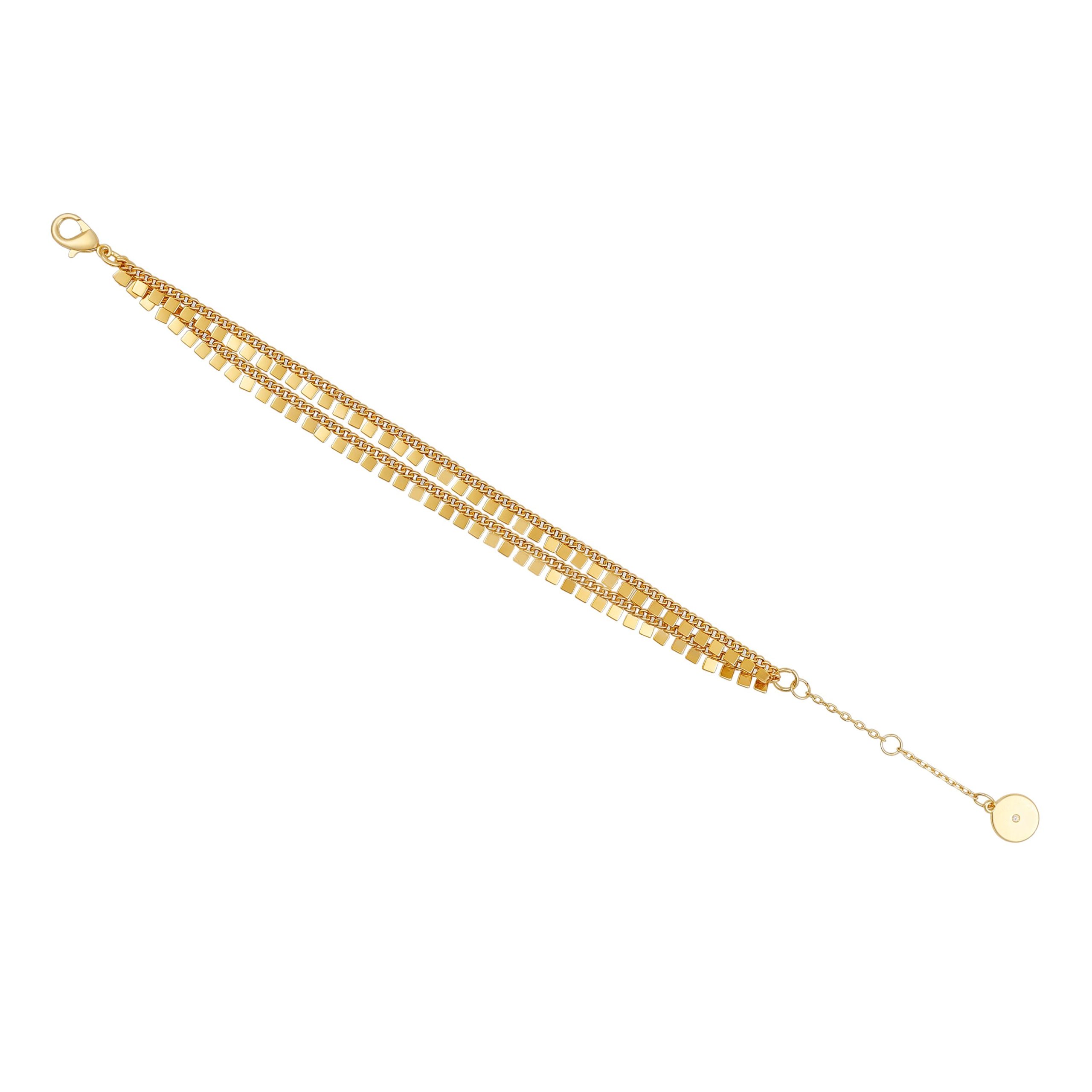 Triple Row Goldtone Bracelet - Image 2
