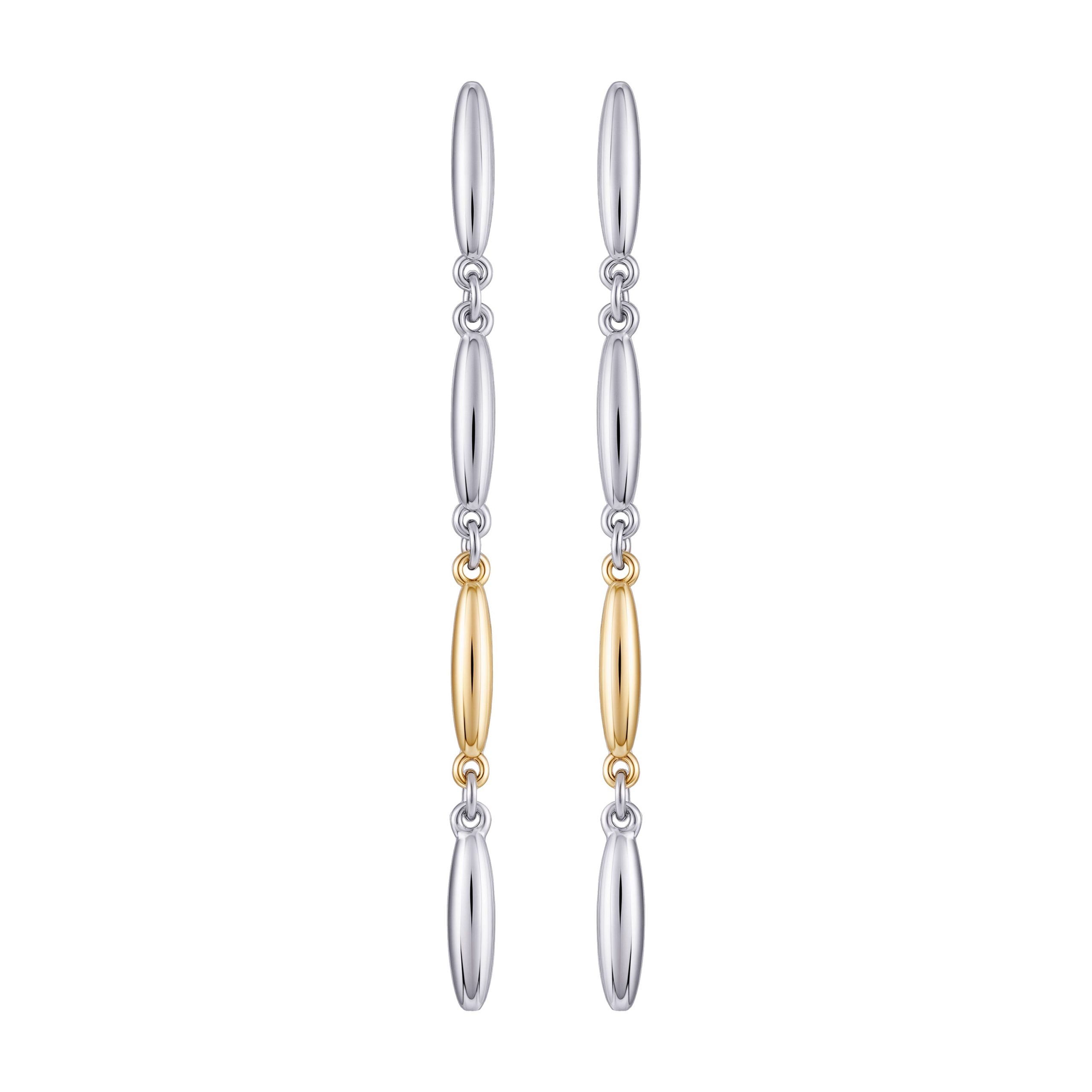 Two Tone Drop Earrings