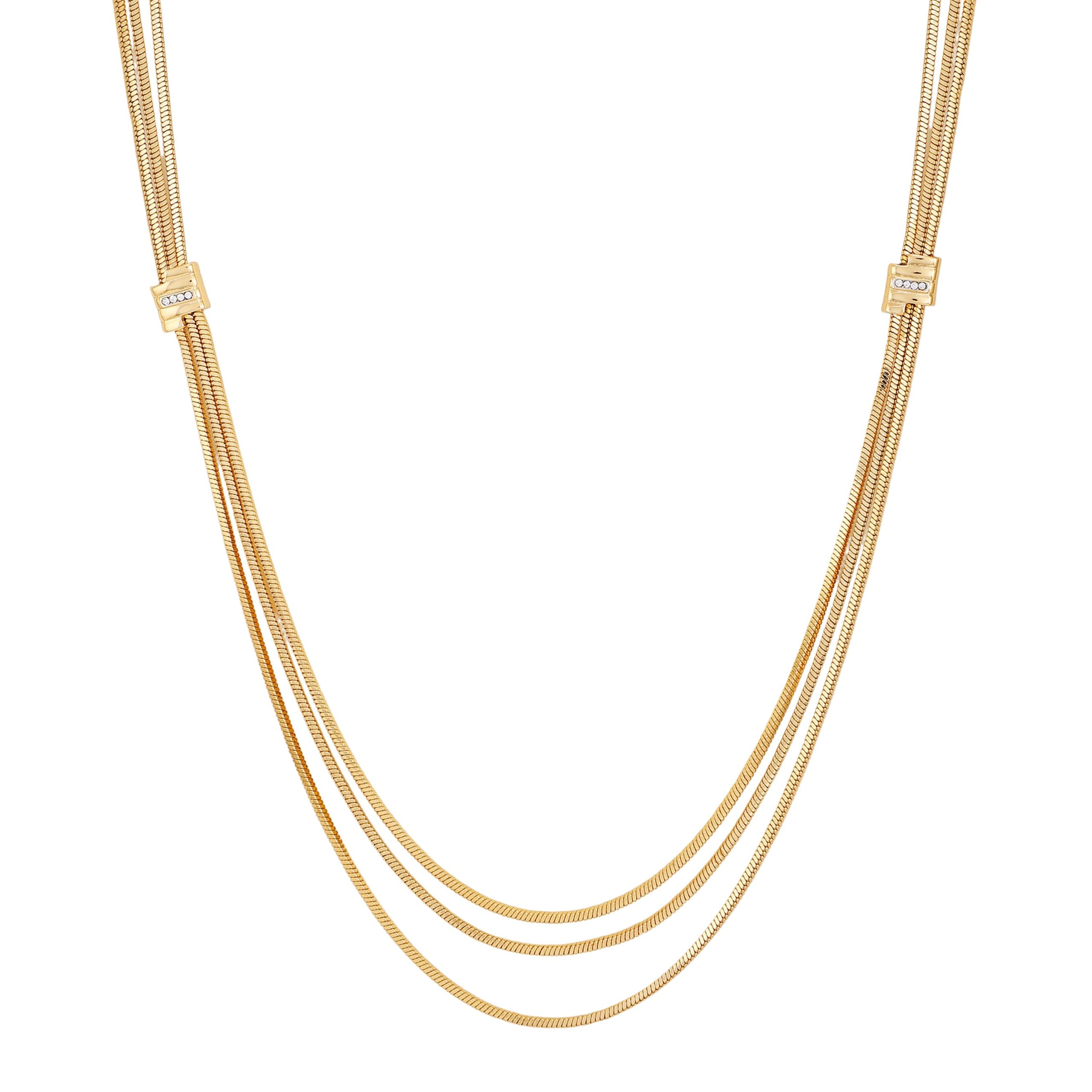 Multi Strand Goldtone Necklace