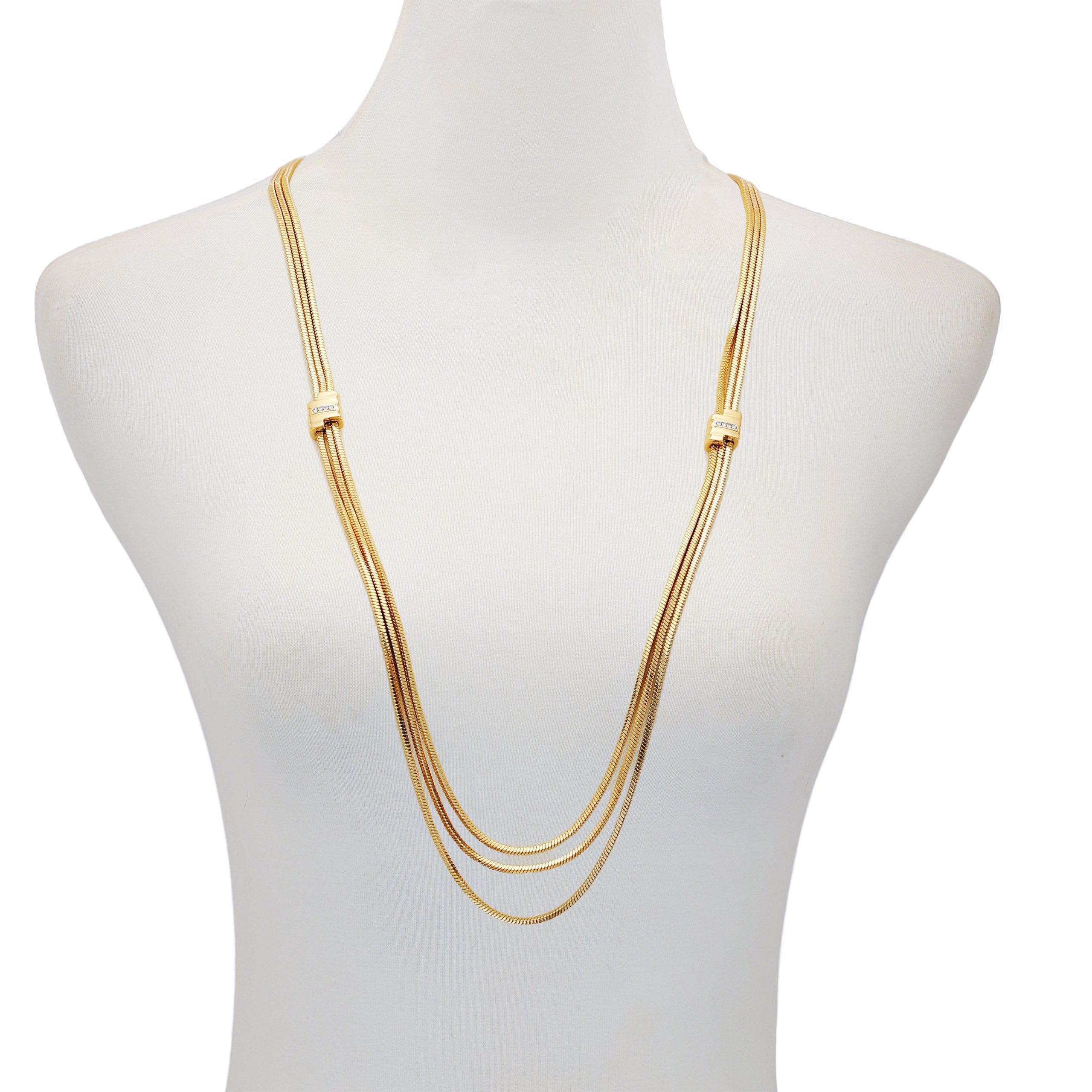 Multi Strand Goldtone Necklace - Image 3