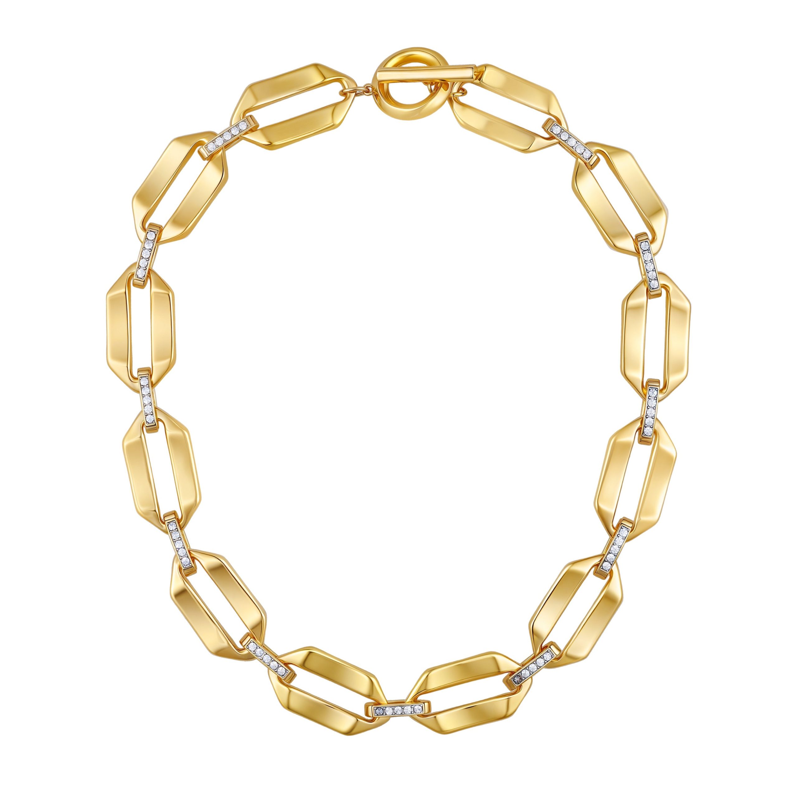 Statement Goldtone Link Necklace - Image 2