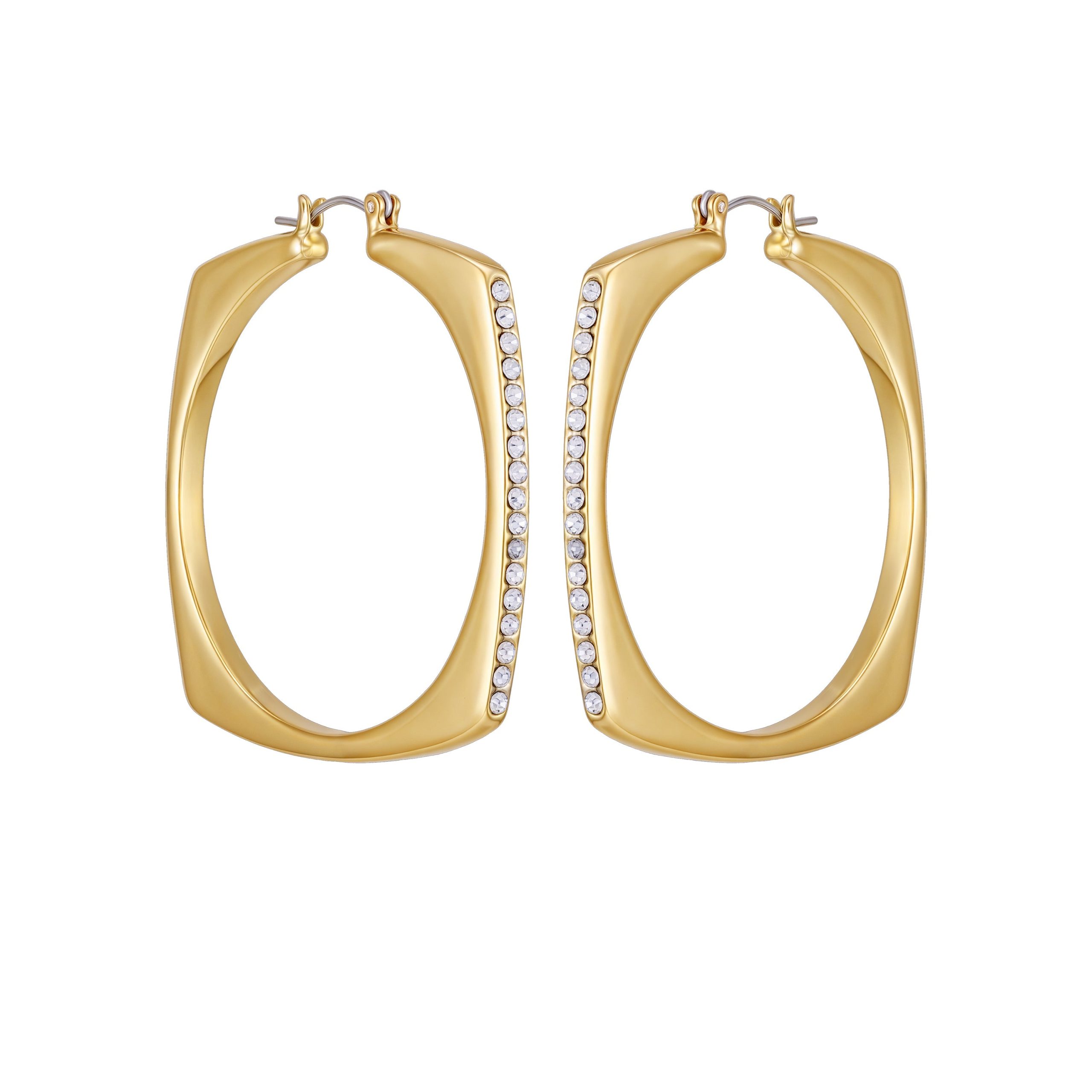 Large Square Hoop Earrings - Image 2