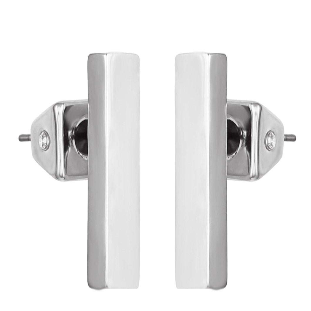 Rectangle Bar Stud Earrings - Image 2