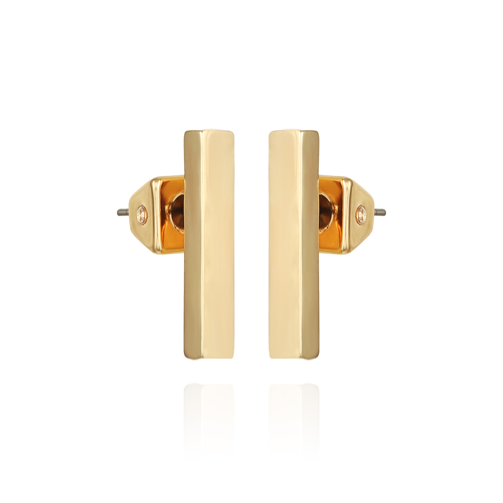 Rectangle Bar Stud Earrings
