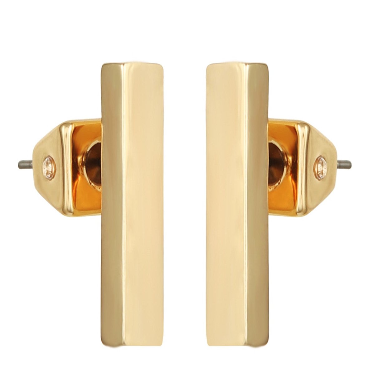 Rectangle Bar Stud Earrings - Image 2