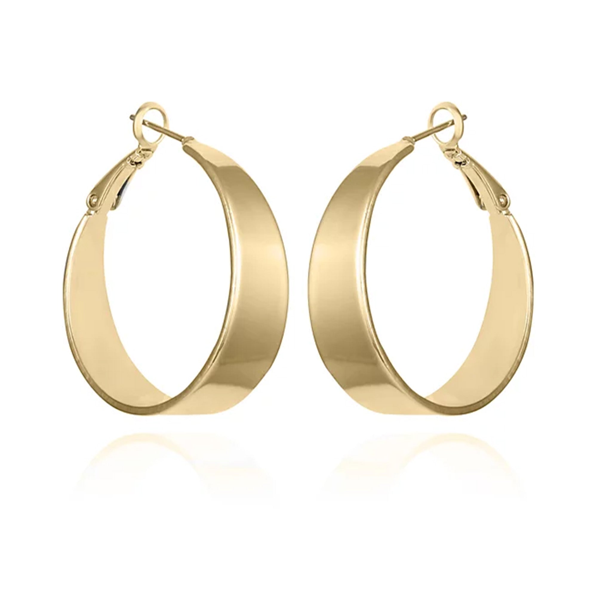Band Thick Hoop Earrings