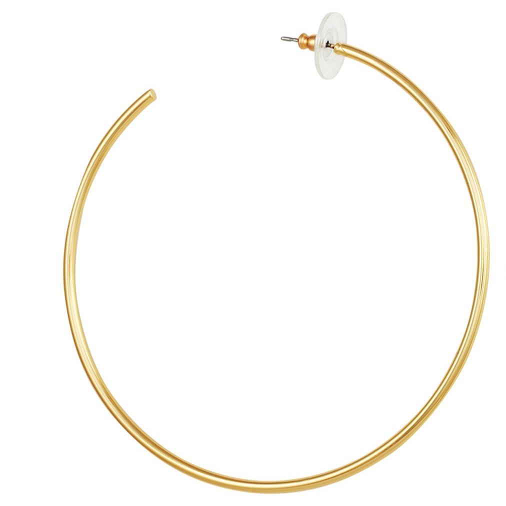 Large Open Hoop Earrings - Image 2