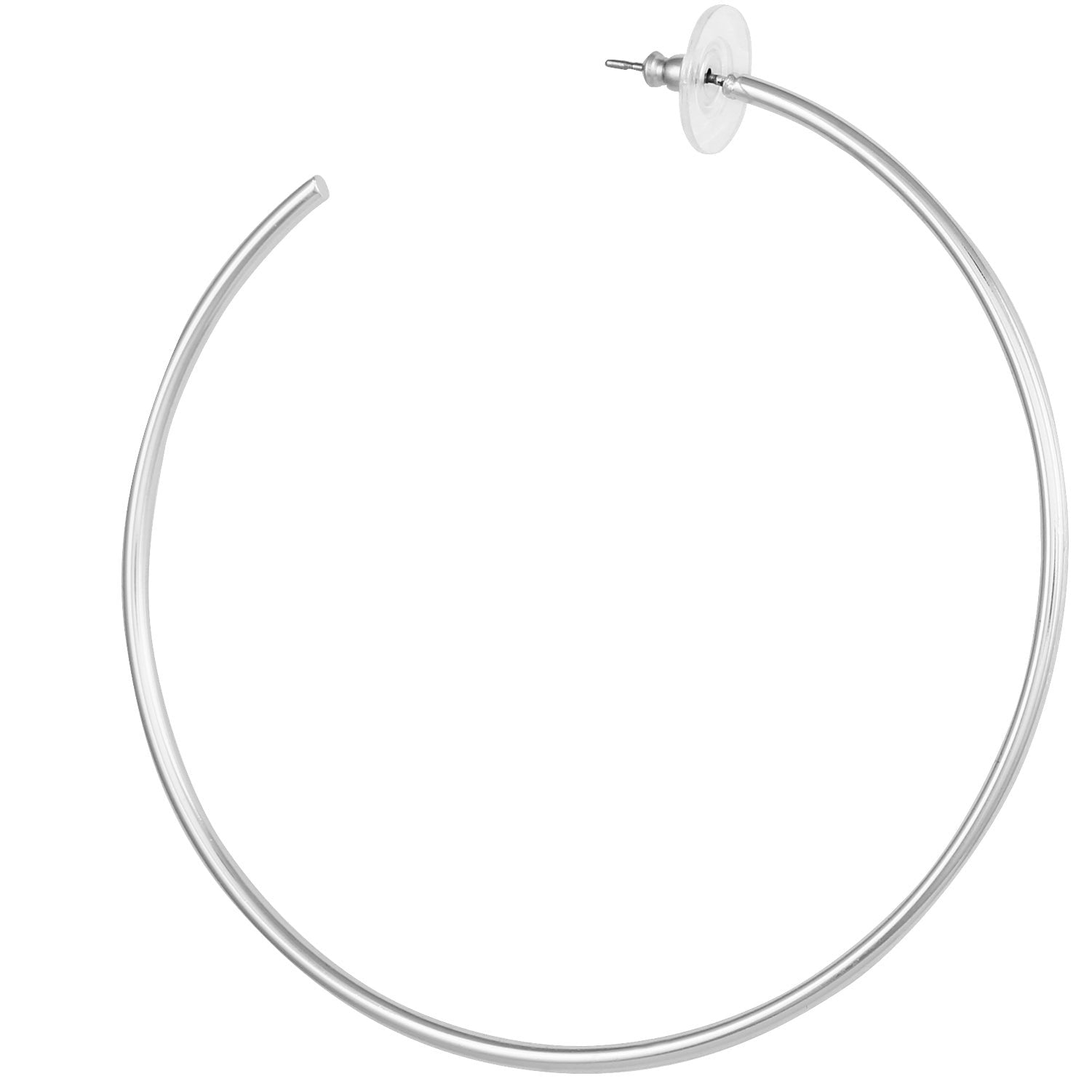Large Open Hoop Earrings - Image 2