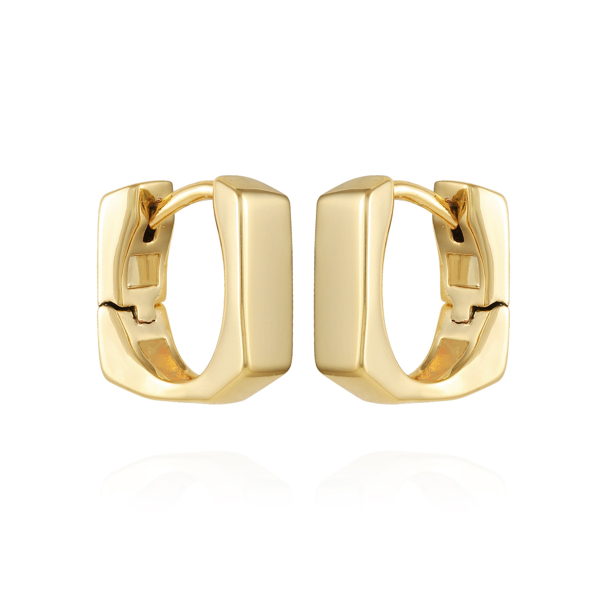 Rectangle Huggie Hoop Earrings