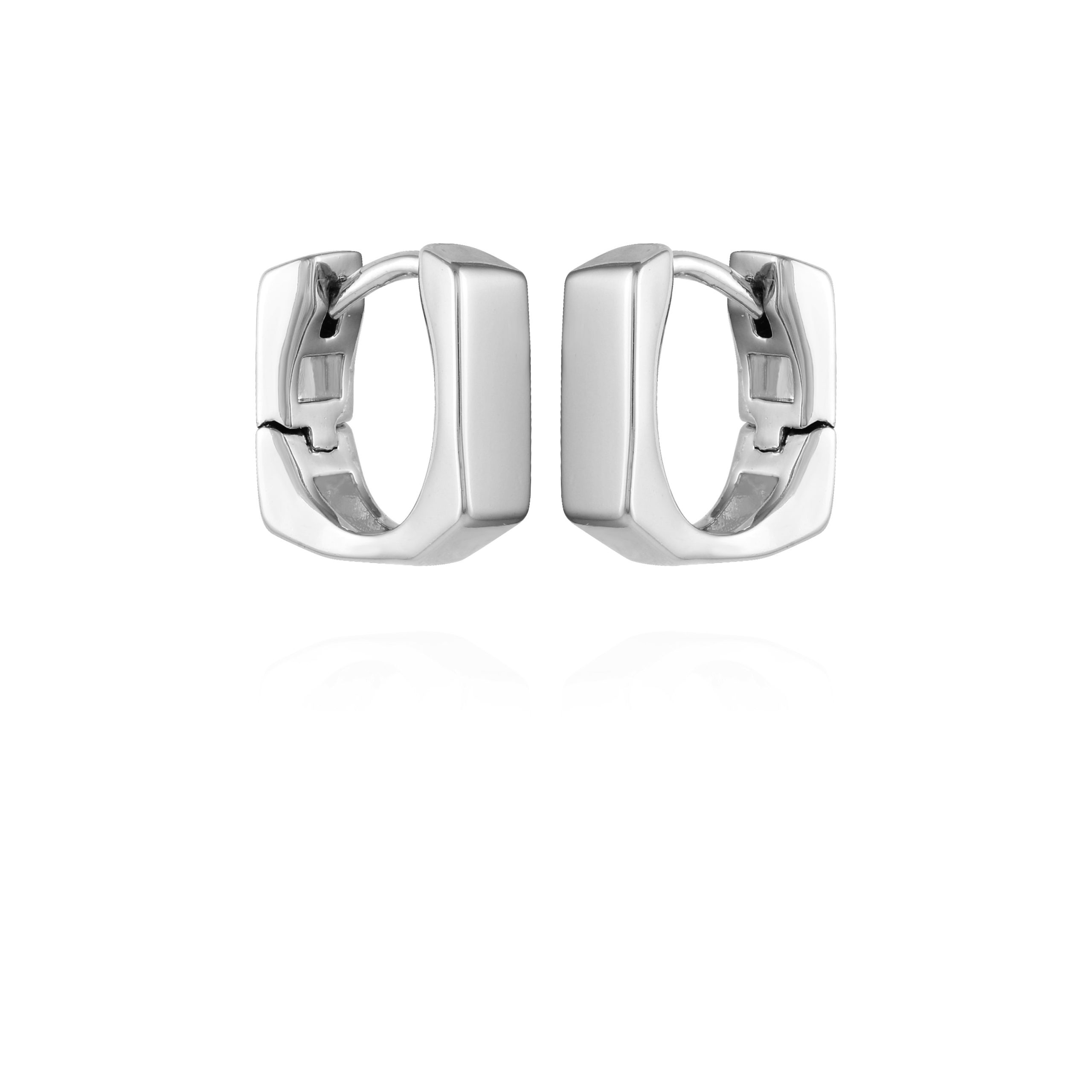 Rectangle Huggie Hoop Earrings