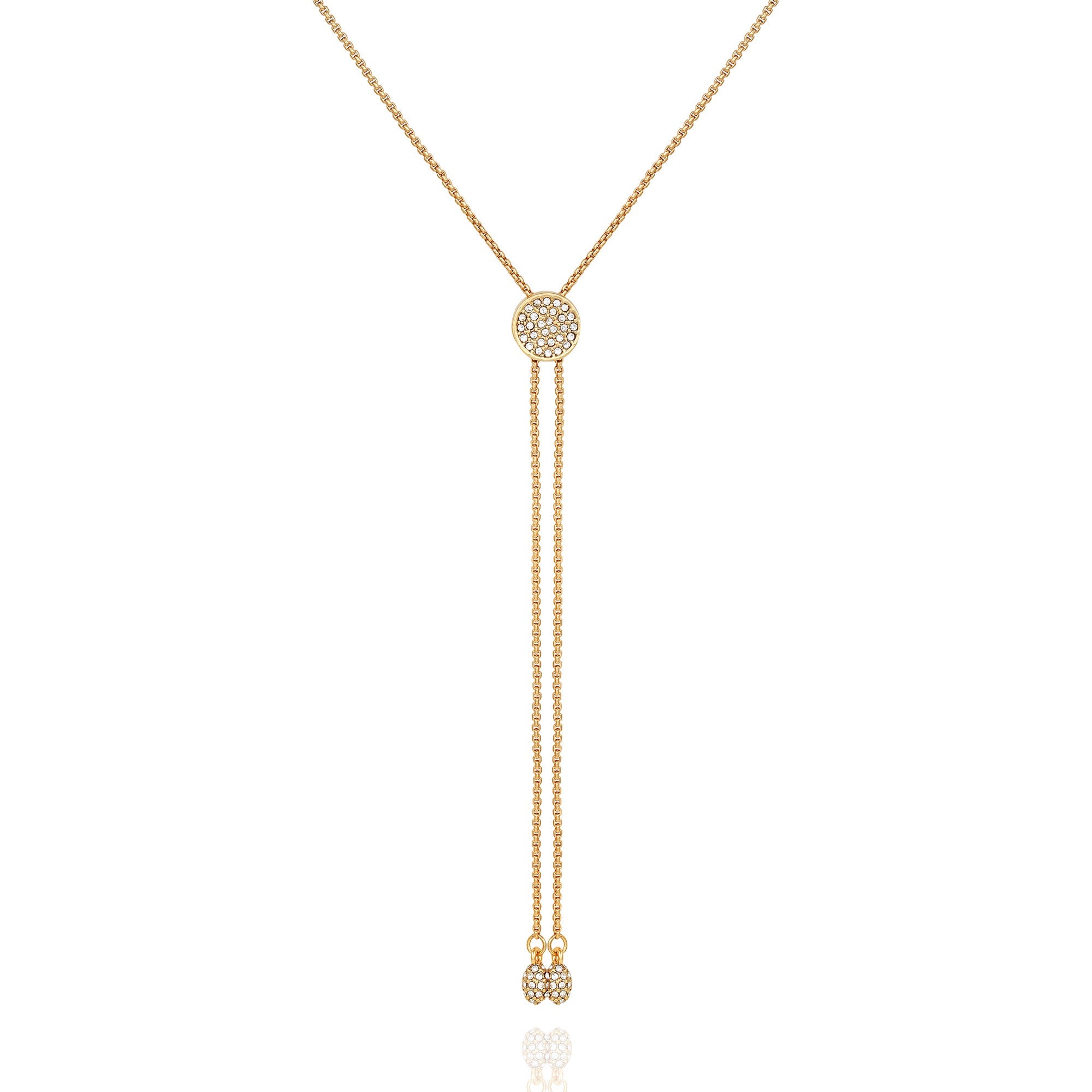 Pave Slider Bolo Necklace