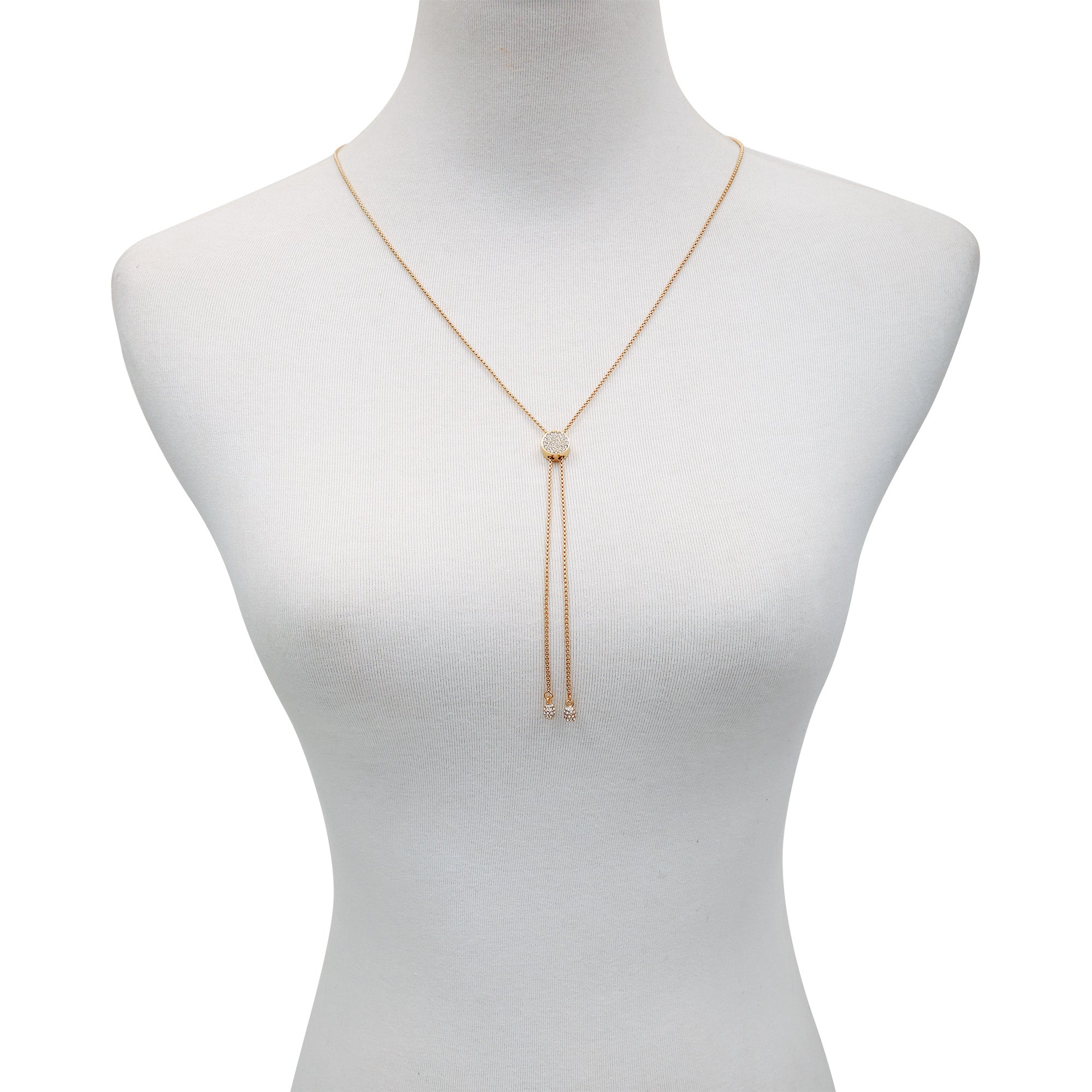 Pave Slider Bolo Necklace - Image 2