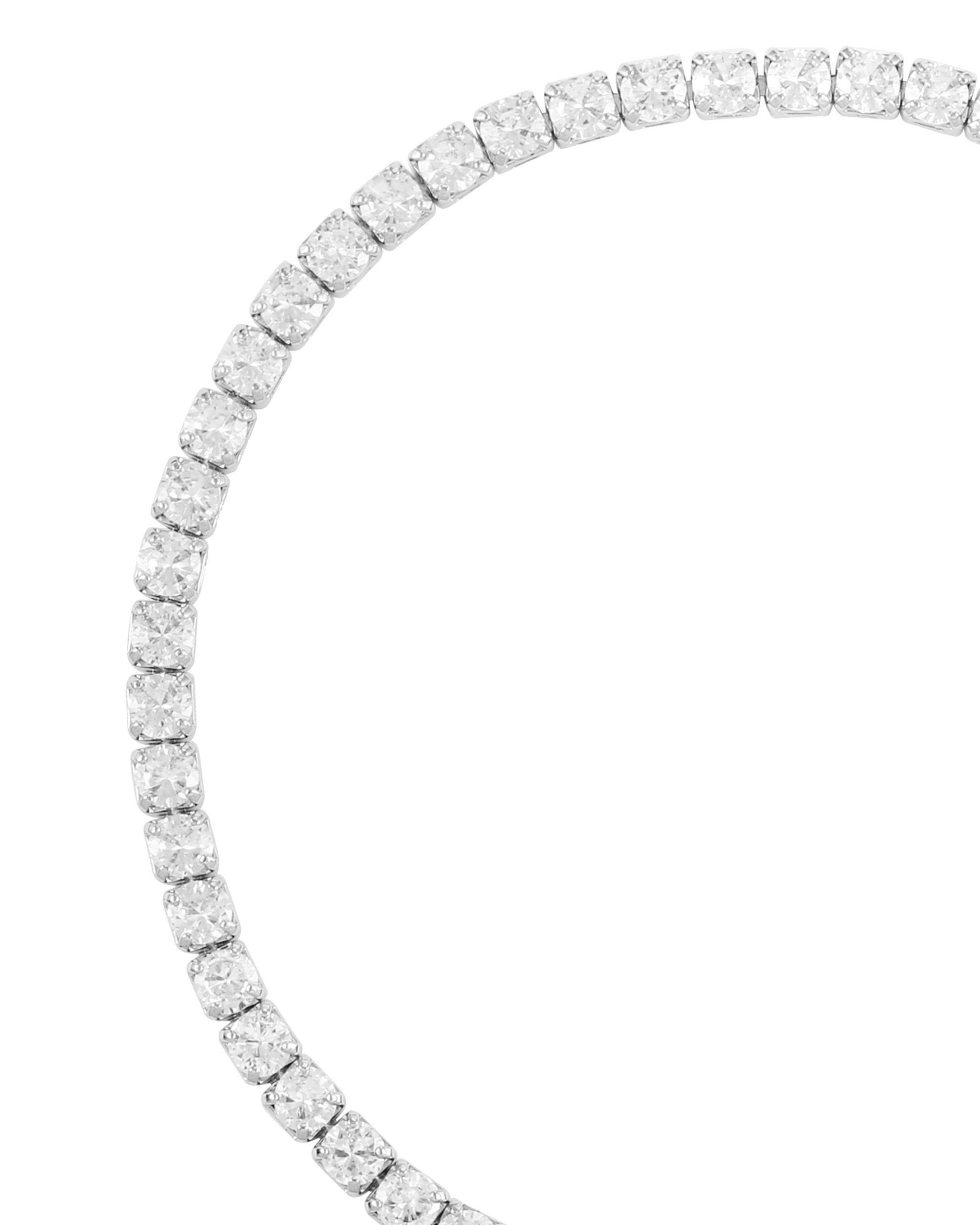Silver Color Cubic Zirconia Chain Tennis Bracelet - Image 2